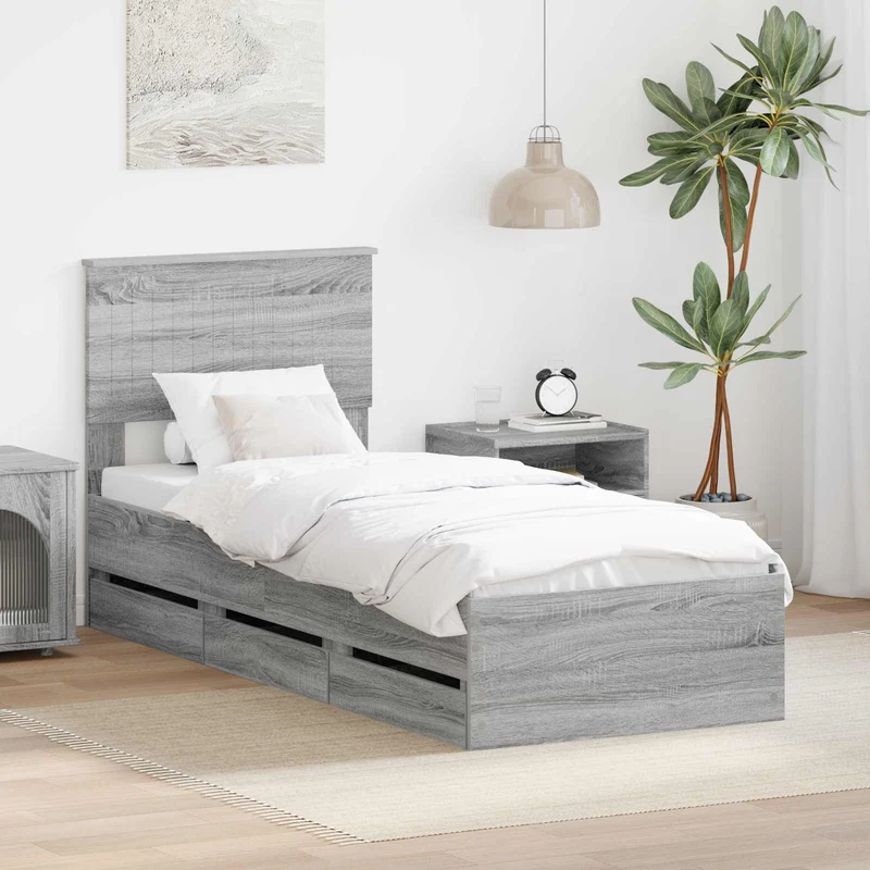 Sängyn runko Harmaa Sonoma 2FT6 Small Single Insinööripuuta