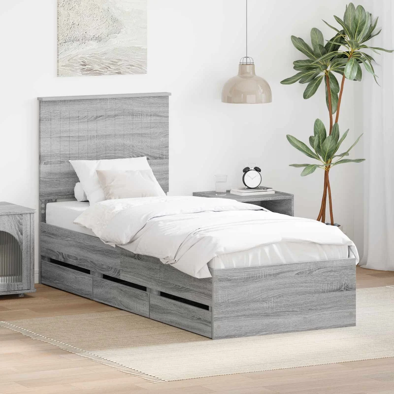 Sängyn runko Harmaa Sonoma 2FT6 Small Single Insinööripuuta