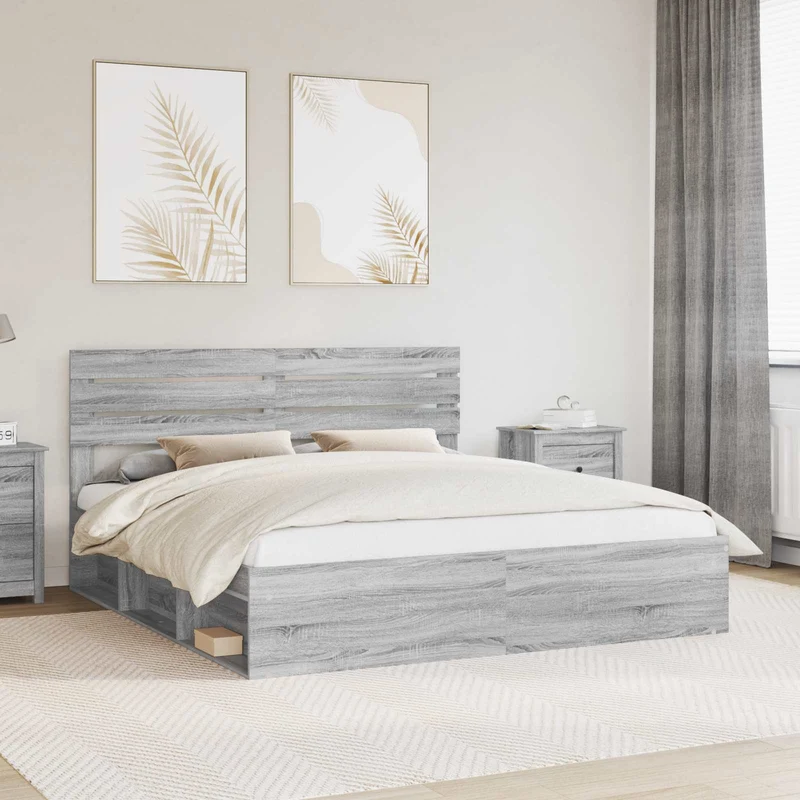 Sängyn runko päätyllä Harmaa Sonoma 6FT Super King Size