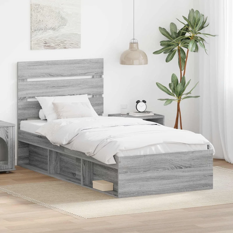 Sängyn runko Harmaa Sonoma 3FT Single Massiivinen mänty