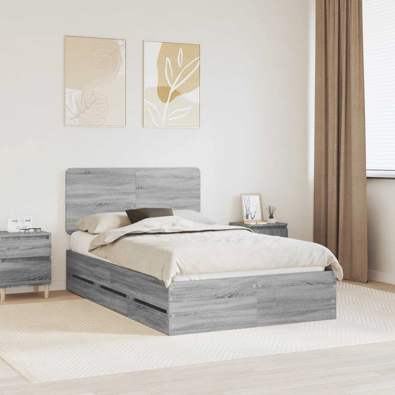 Sängyn runko Harmaa Sonoma 4FT Small Double Insinööripuuta