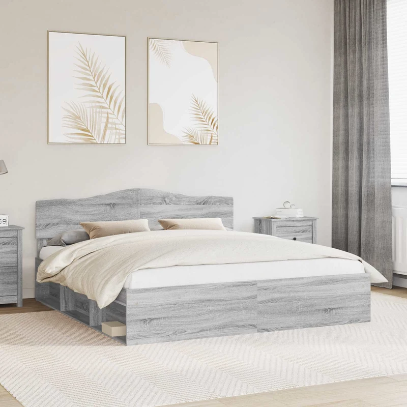 Sängyn runko päätyllä Harmaa Sonoma 6FT Super King Size
