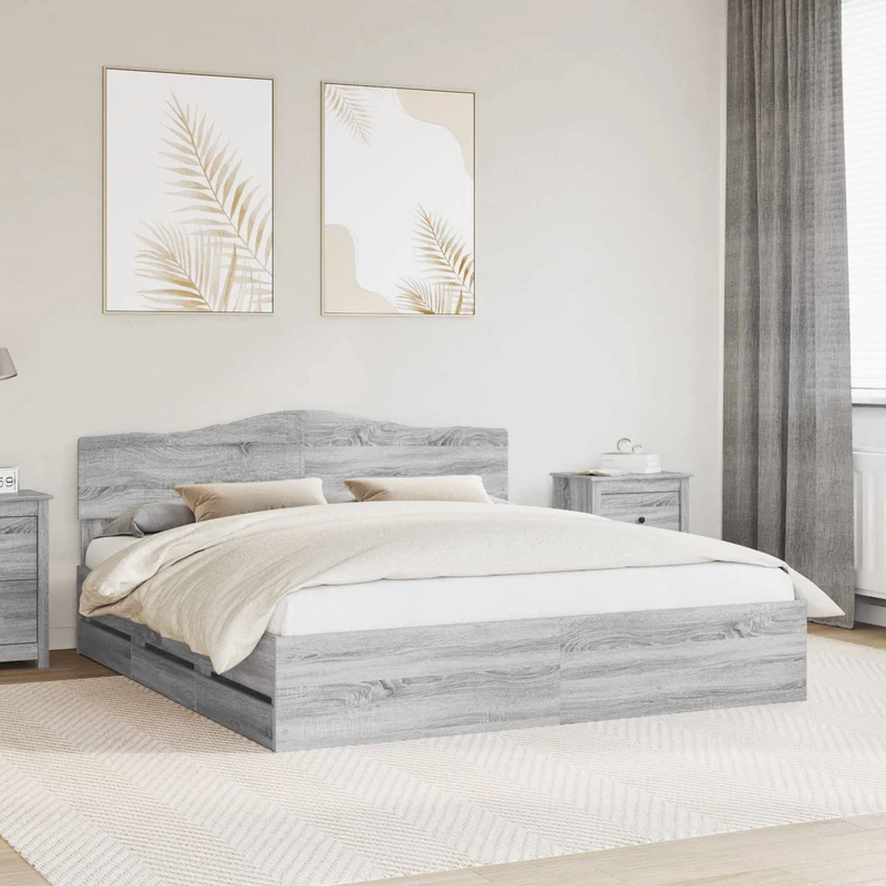 Sängyn runko Harmaa Sonoma 6FT Super King Size Insinööripuuta