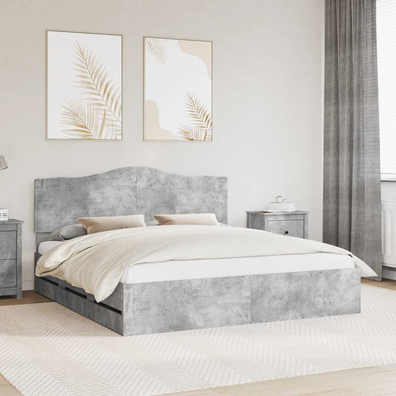 Sängyn runko Betoninharmaa 6FT Super King Size Insinööripuuta