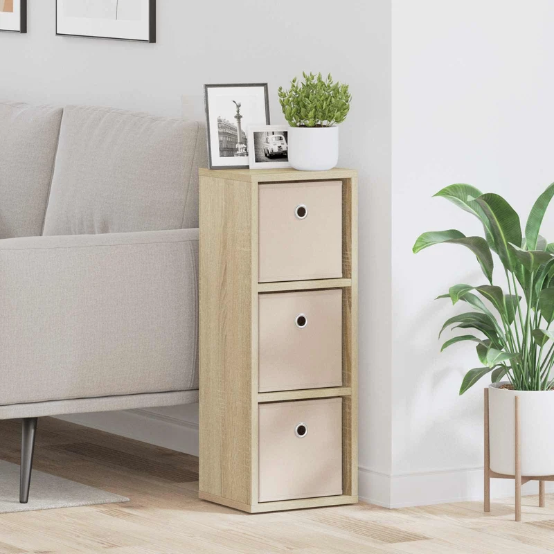 Dressoir 25,5x22x69,5 cm 3 lades sonoma eiken