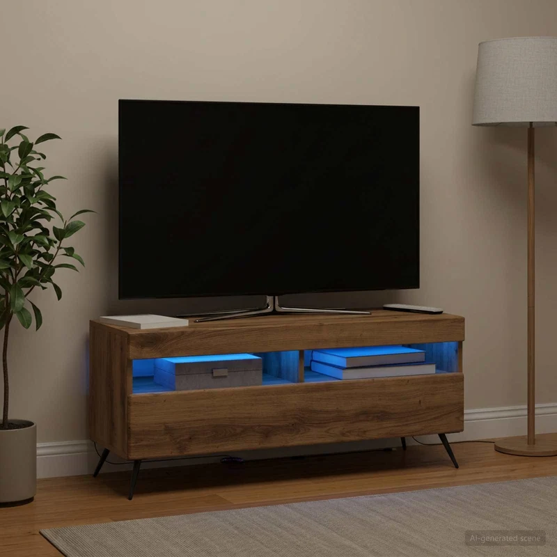 LED TV-kaappi Artisaanitammi Tekninen puu