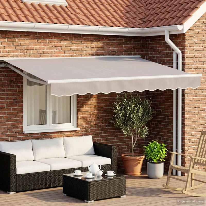 Solar Electric Awning Frame 3 x 2 m valkoinen