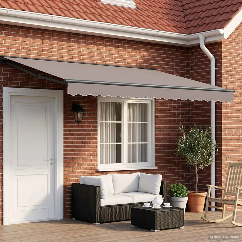 Solar Electric Awning Frame 5 x 3,5 m Antrasiitti