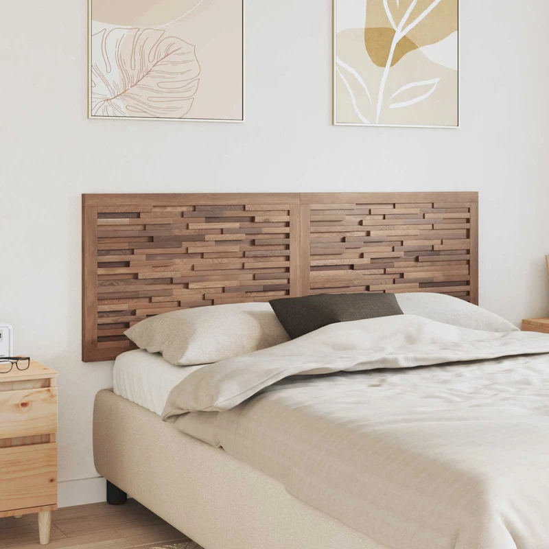 Hoofdbord 160 cm massief teakhout naturel muurmontage