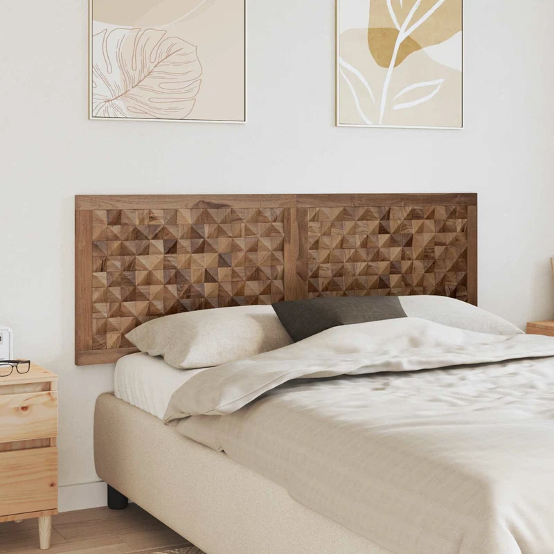 Hoofdbord massief teakhout 160 cm naturel