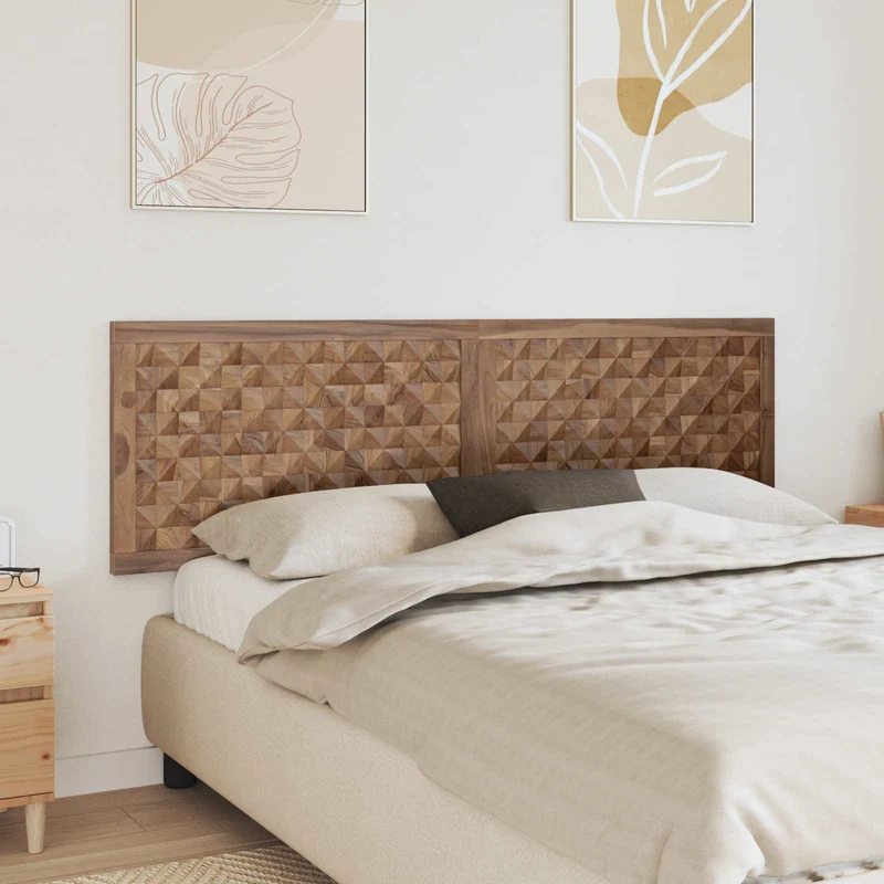Hoofdbord 180 cm massief teakhout wandmontage