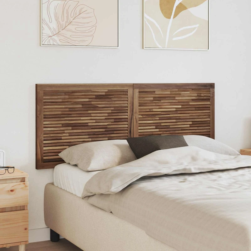 Hoofdbord 140 cm massief teakhout naturel wandmontage