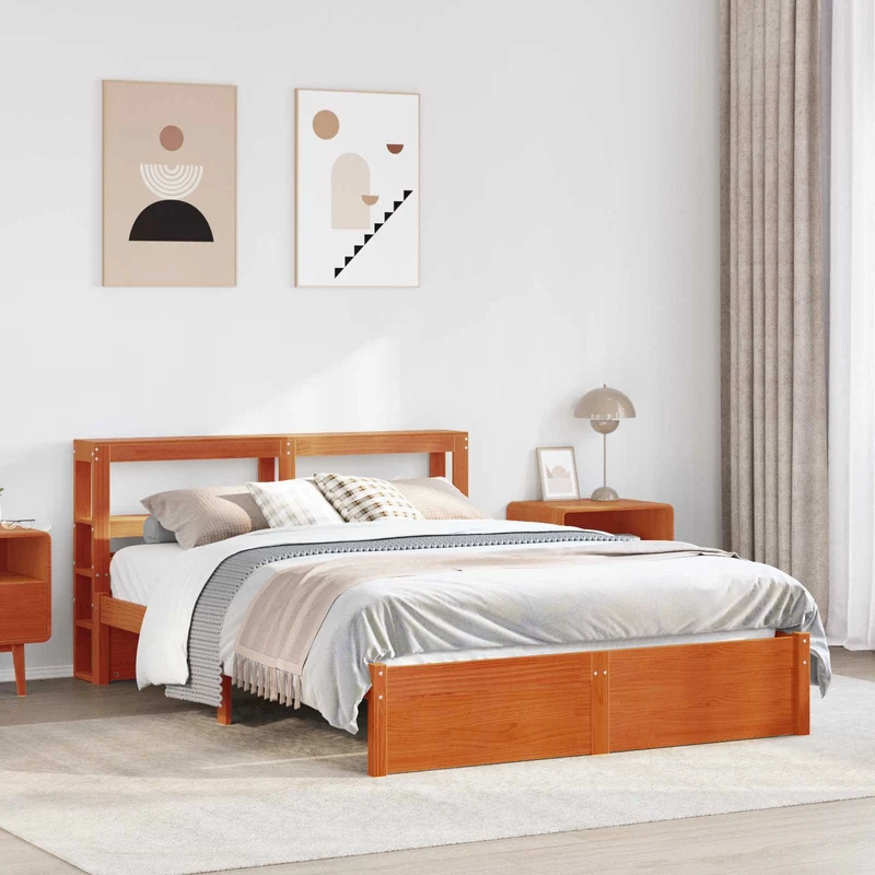 Sängyn runko Vaha ruskea 5FT King Size Massiivinen mänty