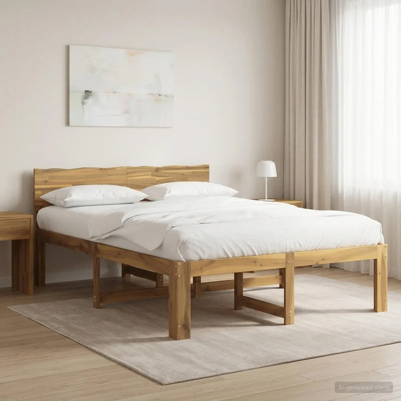 Parivuodekehys päädyn kanssa ROSTOCK valkoinen 4FT Small Double