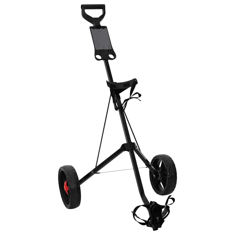 Golfvaunu Musta Rauta Taitettava