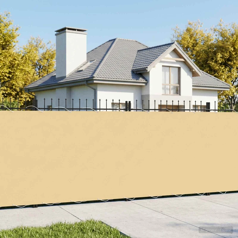 Balkon privacy scherm 1000x180 cm zand polyester