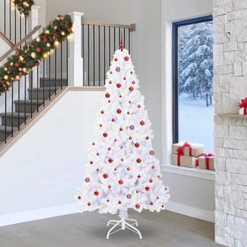 Kunstkerstboom 240 cm 300 LED wit PVC