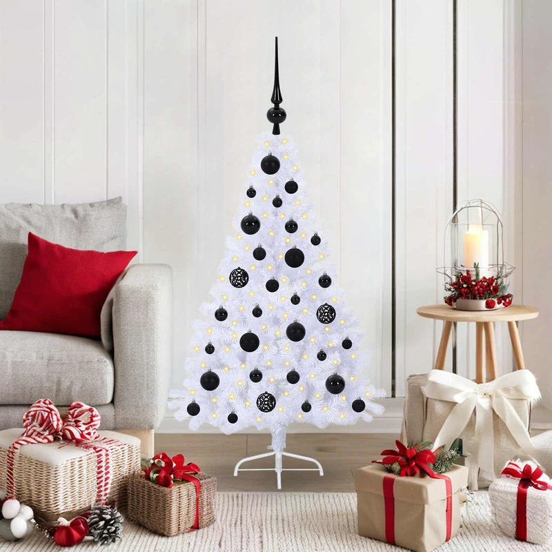Kunstkerstboom 120 cm wit met 150 LED