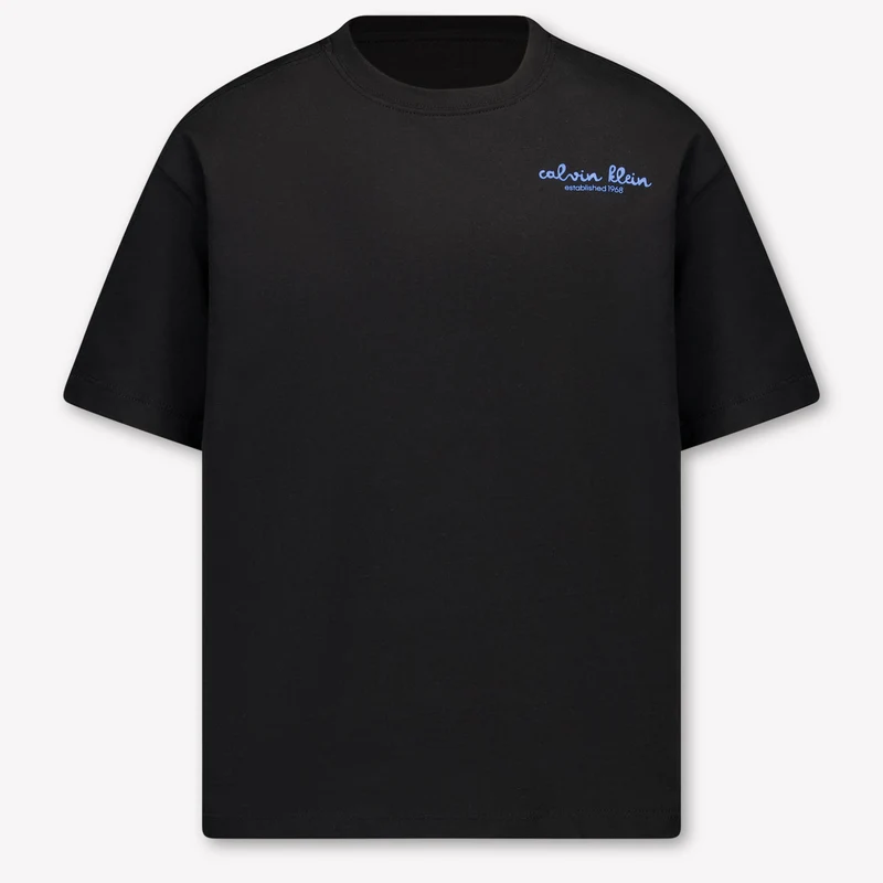 Calvin Klein Kinder Jongens T-Shirt In Zwart 4 Jaar
