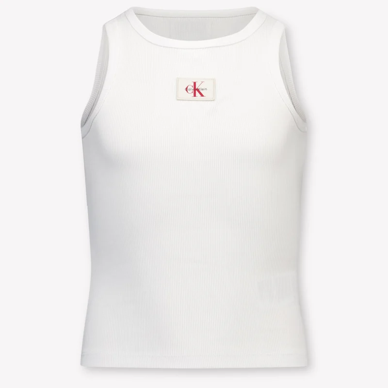 Calvin Klein Kinder Meisjes T-Shirt In Wit 12 Jaar