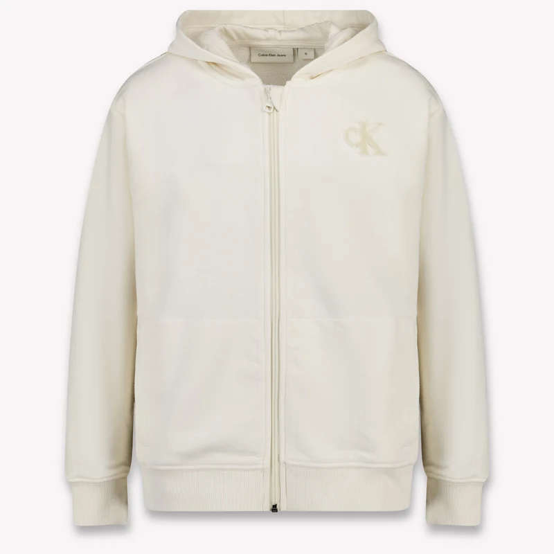 Calvin Klein Kinder Jongens Vest In Off White 14 Jaar