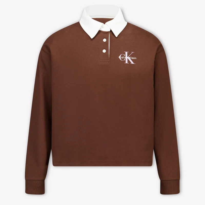 Calvin Klein Kinder Meisjes Trui In Bruin 16 Jaar