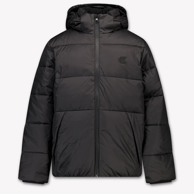 Calvin Klein Kinder Jongens Winterjas In Zwart 16 Jaar