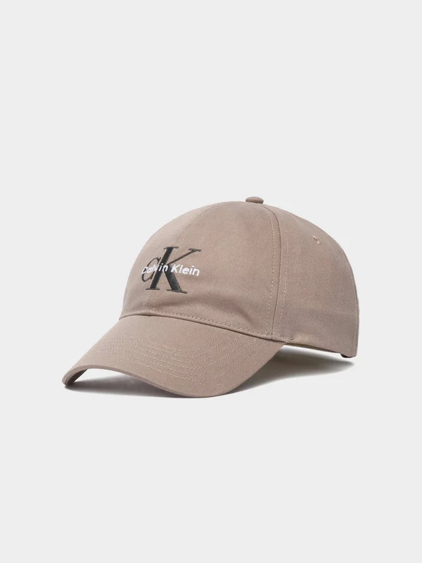 Calvin Klein Jeans - Men's Monologo Embroidery Baseball Cap Dark Beige / osz
