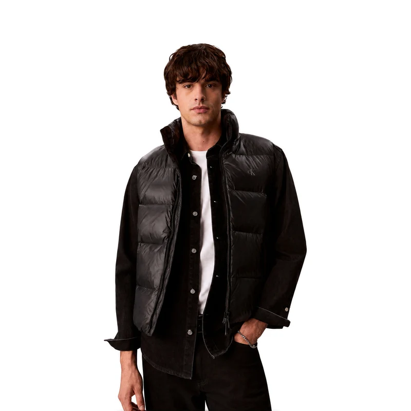 Smanicato Uomo Calvin Klein Puffy Glossy Nero XL