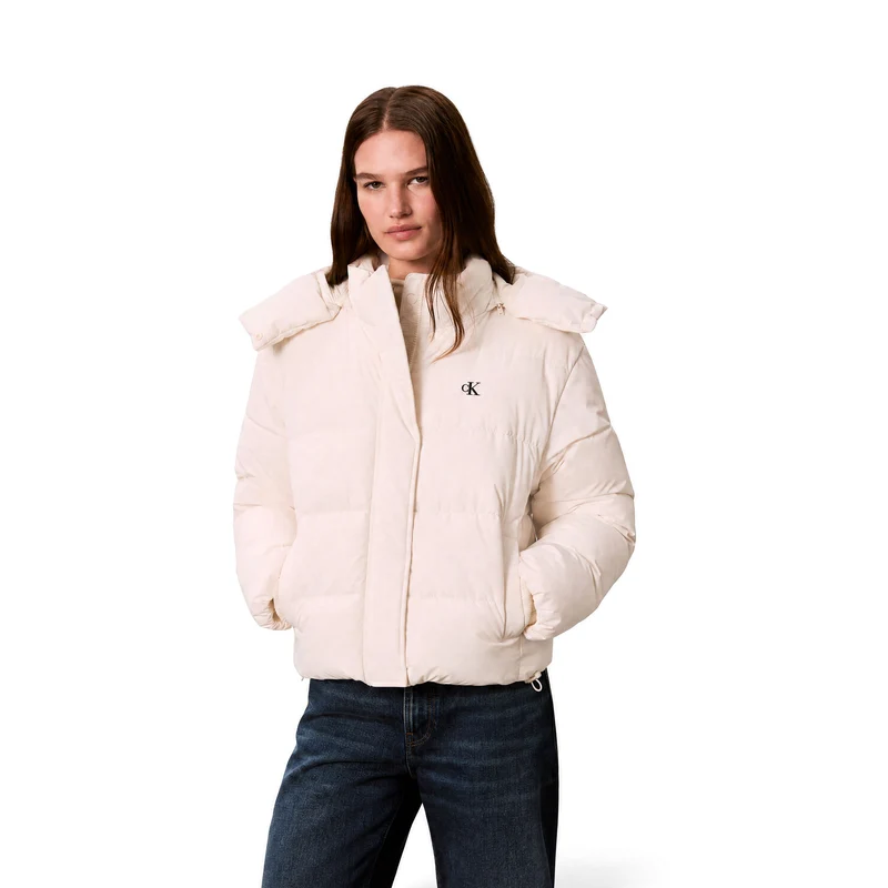 Giubbotto Donna Calvin Klein Matte Puffer Beige XS