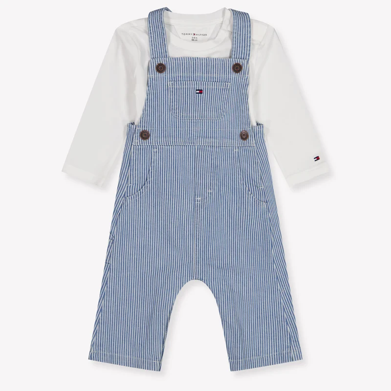 Tommy Hilfiger Baby Unisex Broek In Licht Blauw 74 - 9 Maanden