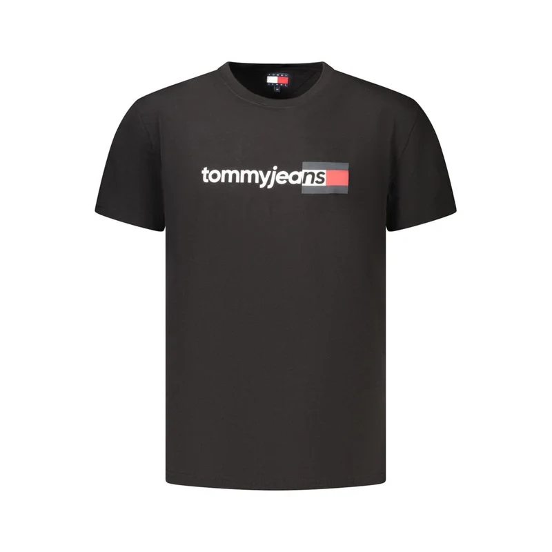 Tommy Hilfiger Black Cotton Men's T-Shirt S