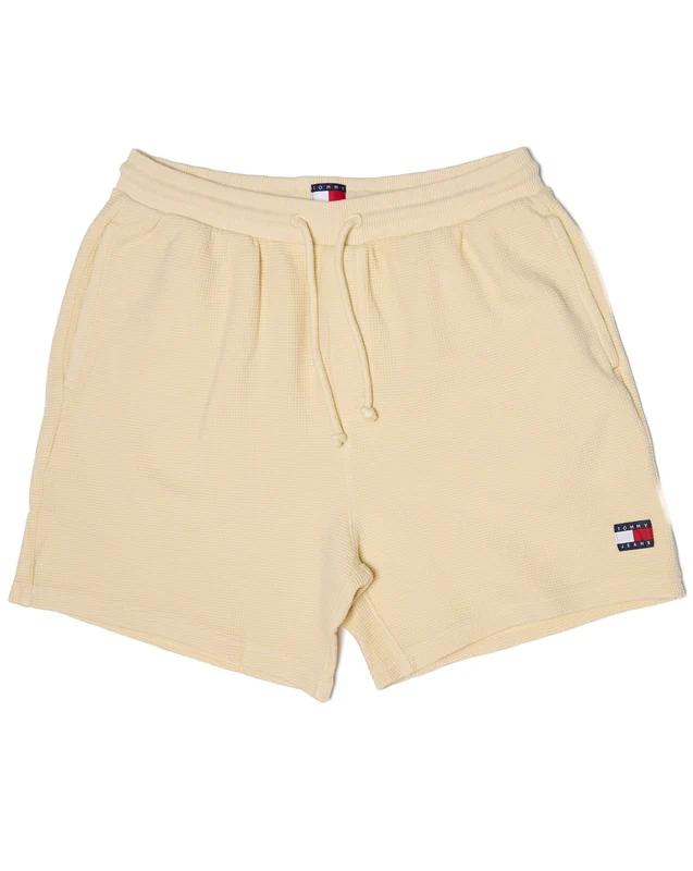 Tommy Jeans Washed Waffle Beach Shorts Calico White M