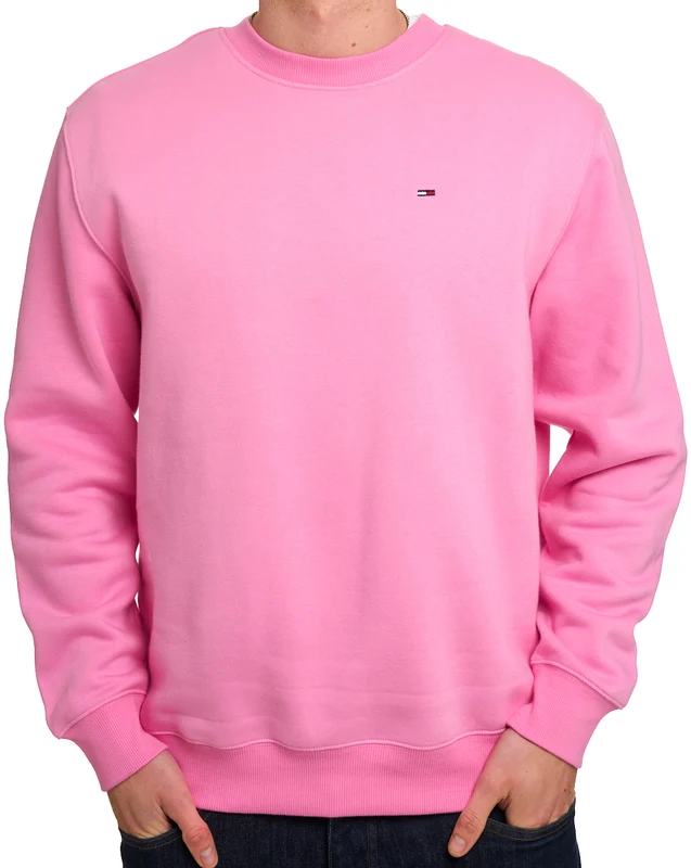 Tommy Jeans Flag Crew Sweatshirt Pink M