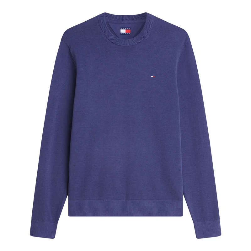Maglione Uomo Tommy Jeans Light Slim Logo Extended Blu XL