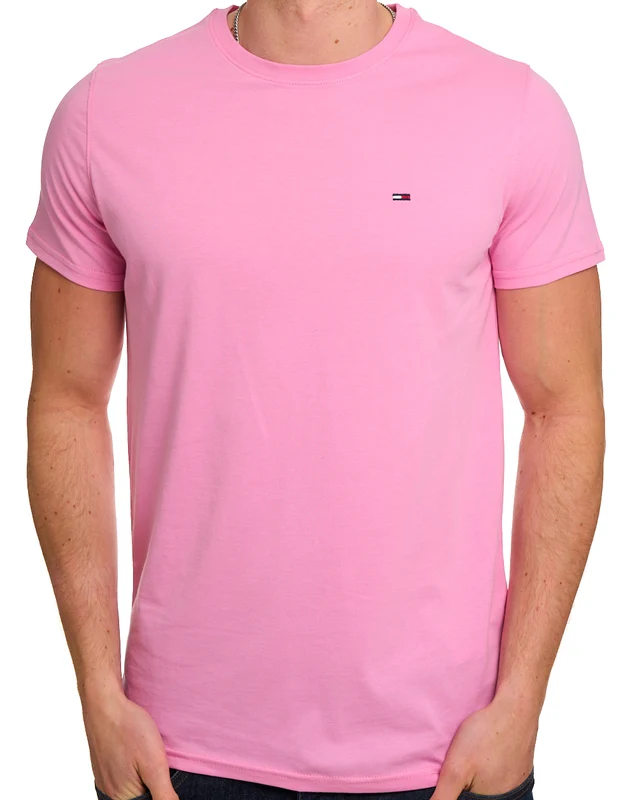 Tommy Jeans Slim Fit T Shirt Pink M