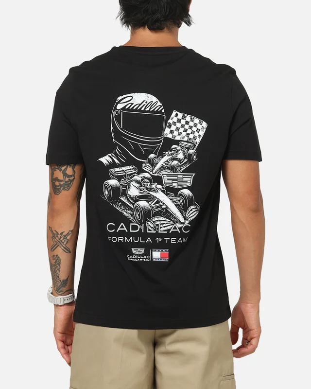 Tommy Hilfiger X Cadillac Formula 1 Team Car Graphic T-Shirt Black XS
