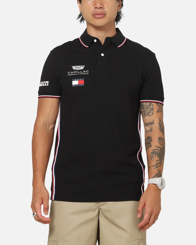 Tommy Hilfiger X Cadillac Formula 1 Team Replica Polo Shirt Black XS