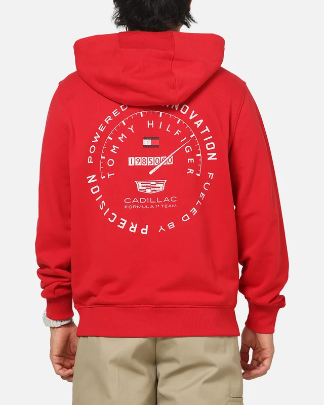 Tommy Hilfiger X Cadillac Formula 1 Team Speedometer Hoodie Red XS