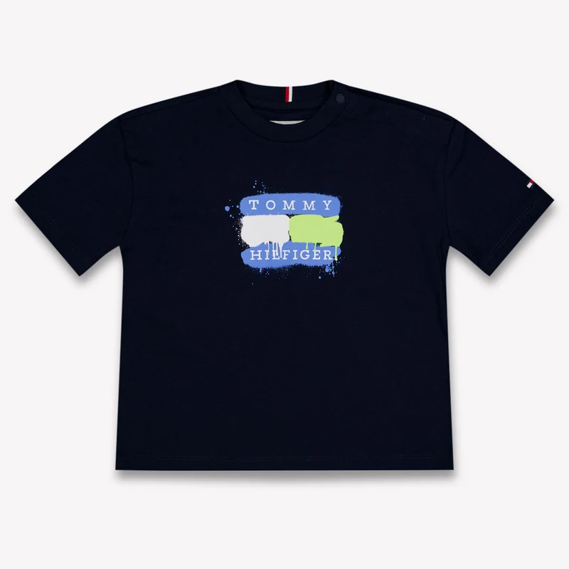 Tommy Hilfiger Baby Jongens T-Shirt In Navy 74 - 9 Maanden
