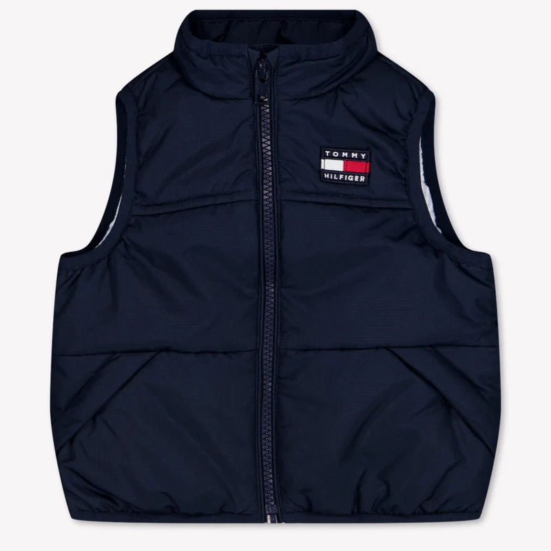 Tommy Hilfiger Baby Jongens Bodywarmer In Navy 80 - 12 Maanden