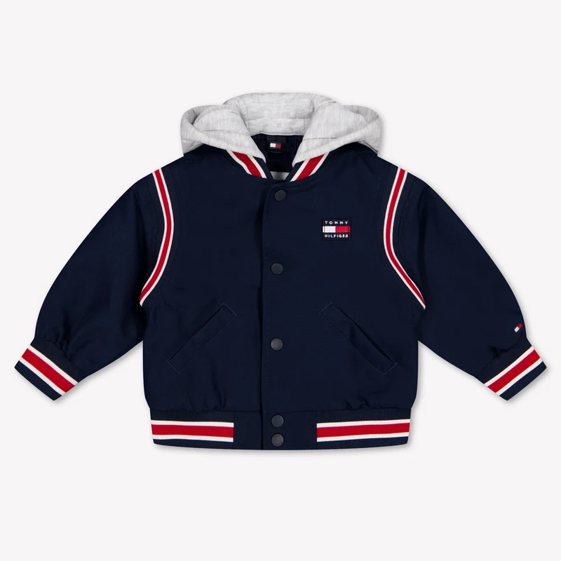 Tommy Hilfiger Baby Jongens Tussenjas In Navy 80 - 12 Maanden