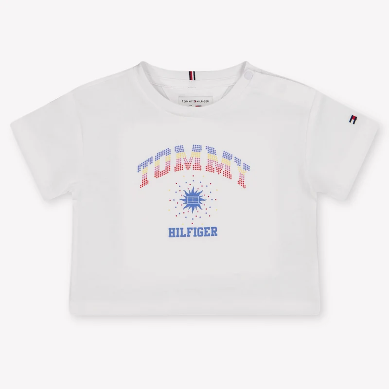 Tommy Hilfiger Baby Meisjes T-Shirt In Wit 92 - 24 Maanden