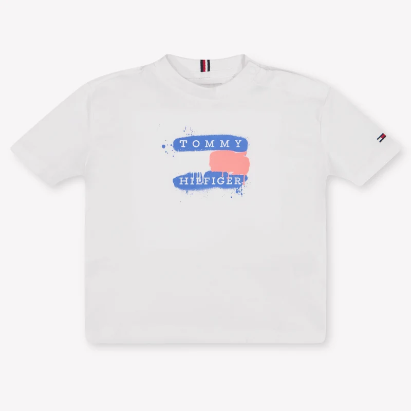 Tommy Hilfiger Baby Jongens T-Shirt In Wit 92 - 24 Maanden