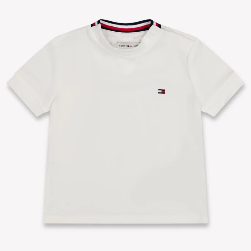 Tommy Hilfiger Baby Jongens T-Shirt In Wit 86 - 18 Maanden
