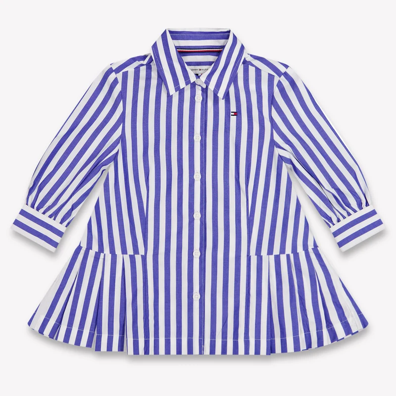 Tommy Hilfiger Baby Meisjes Jurk In Blauw 74 - 9 Maanden