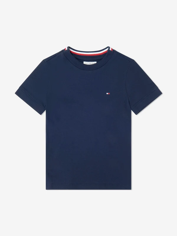 Tommy Hilfiger Boys Tape Detail Pique T-Shirt in Navy Navy / 2 Yrs