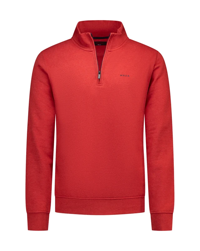 Sweatshirt - Troyer L / Rot / Pullover & Strick