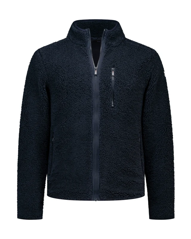 Sweatjacke - Teddyplüsch XXL / Blau / Jacken