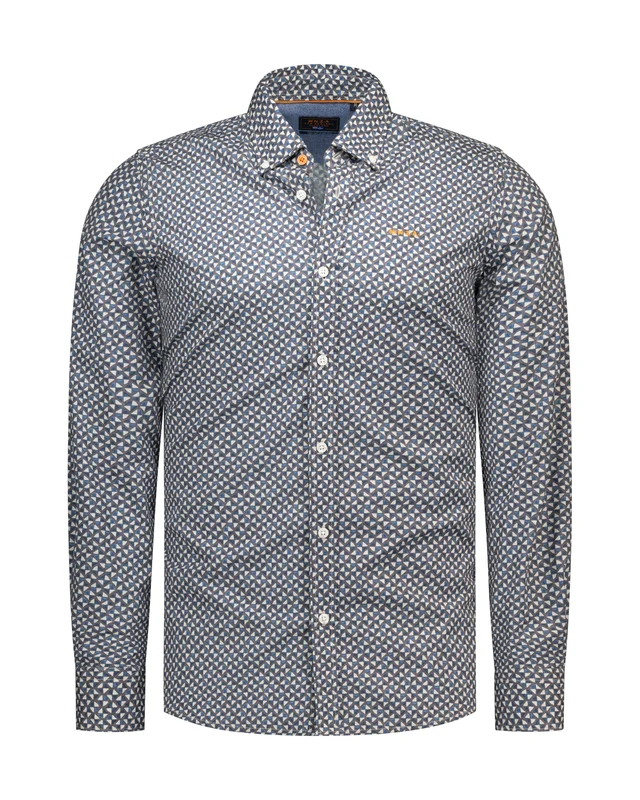 Langarmhemd - Allover Print XXXL / Hemden